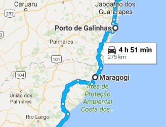 Roteiro de Maceió a Recife de carro alugado – ótima idéia